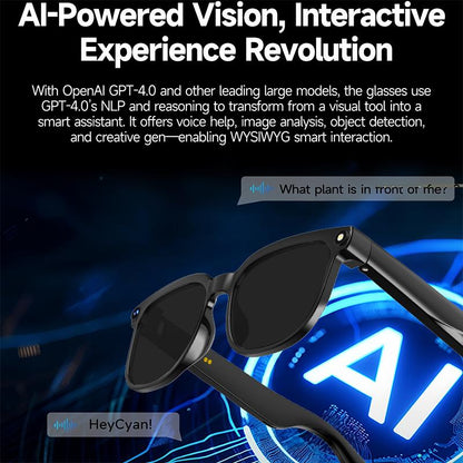 Smart AI Camera Glasses with 8MP Photochromic Lenses